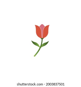 Tulip vector icon illustration logo design.