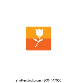 Tulip vector icon illustration logo design.