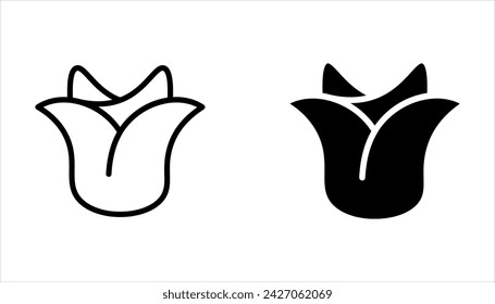 Tulip vector icon set. Tulips. Flat icon of tulip on white background. 8 March. Women`s day.