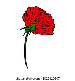Tulip vector illustration. Doodle style. Design, print, decor, textile, paper