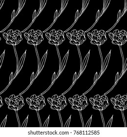Tulip vector illustration. Doodle style. Design, print, decor, textile, paper