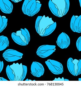 Tulip vector illustration. Doodle style. Design, print, decor, textile, paper