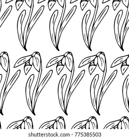 Tulip vector illustration. Doodle style. Design, print, decor, textile, paper
