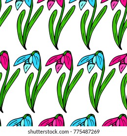 Tulip vector illustration. Doodle style. Design, print, decor, textile, paper