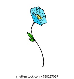 Tulip vector illustration. Doodle style. Design, print, decor, textile, paper