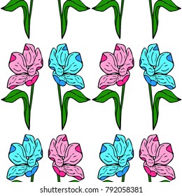 Tulip vector illustration. Doodle style. Design, print, logo, decor, textile, paper.