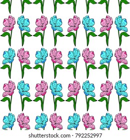 Tulip vector illustration. Doodle style. Design, print, logo, decor, textile, paper.