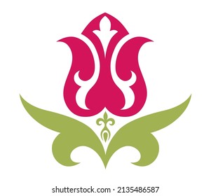 Tulip vector illustration. National ornament