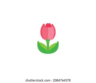 Tulip Vektorsymbol einzeln. Tulip Emoji Illustration. Tulip-Vektorgrafik einzeln auf Emotionen
