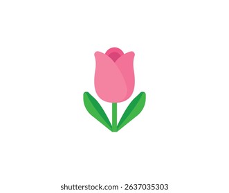 Tulip vector isolated icon. Tulip emoji illustration. Tulip vector isolated emoticon