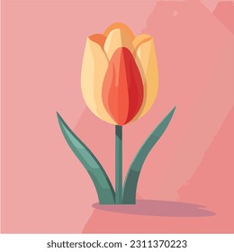 Tulip vector. Tulips. Flat icon of tulip. 8 March. Women`s day. Vector illustration.