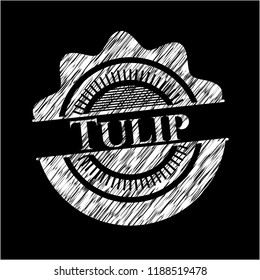 Tulip written with chalkboard texture