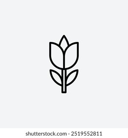 Tulipline vector icon. EPS 10