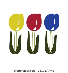 tulips background. floral vector background for your design. Tulip logo 