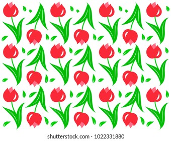 tulips, background spring