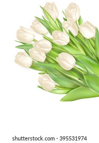 Tulips decorative background with copy space. EPS 10 vector file included