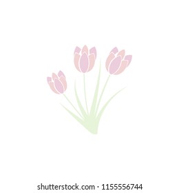 tulips. Element of flower for mobile concept and web apps. Colored tulips can be used for web and mobile