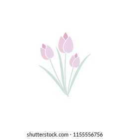 tulips. Element of flower for mobile concept and web apps. Colored tulips can be used for web and mobile
