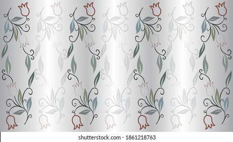 Tulpen, Blumenmuster, luxuriöses Hintergrunddesign