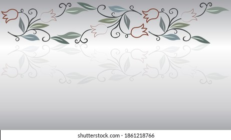 Tulpen, Blumenmuster, luxuriöses Hintergrunddesign