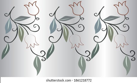 patrón floral de tulipanes, diseño de fondo de lujo