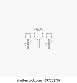 tulips flower icon