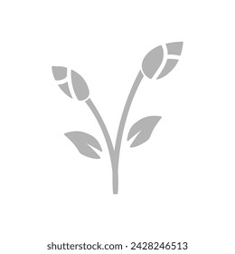 tulips icon on a white background, vector illustration