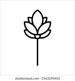 Tulips icon on white background
