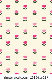 Tulips on white background.Eps 10 vector.