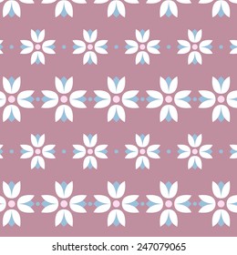 Tulips pattern on pink background