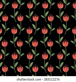 Tulips  pattern vector