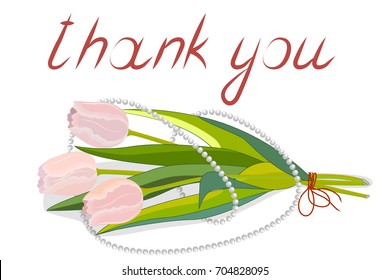Tulips and pearl necklace