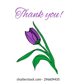 Tulips postcard. Vector illustration