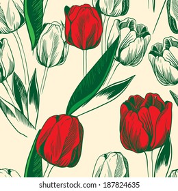 tulips seamless 