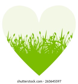 Tulips spring seasonal flower garden ecology concept detailed illustration background vector heart shape