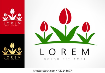 Tulips symbol vector illustration