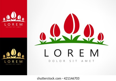 Tulips symbol vector illustration