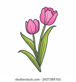 Tulips are a type of flower originating from Turkey and are part of the Liliaceae family. Tulips are very popular as ornamental plants and are often a symbol of beauty and elegance.