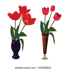 Tulips in vases 