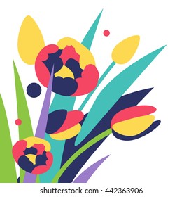 Tulips vector illustration