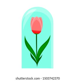 Tulips, with vector style and simple art