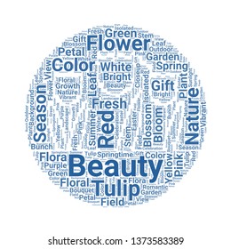 tulips word cloud. tag cloud about tulips