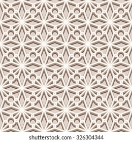 Tulle ornament, lace texture, vector seamless pattern in neutral color