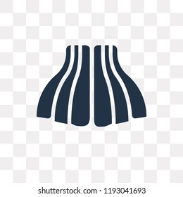 Tulle Skirt vector icon isolated on transparent background, Tulle Skirt transparency concept can be used web and mobile