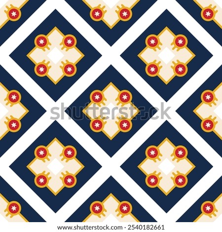 tulsa city flag pattern. diamond background. vector illustration