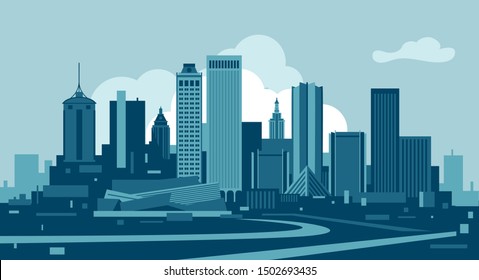 Tulsa City Oklahoma USA skyline