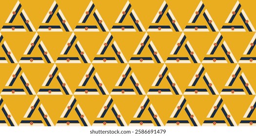 tulsa flag triangle pattern. vector illustration