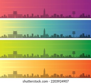 Tulsa Multiple Color Gradient Skyline Banner