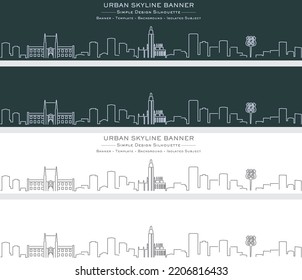 Tulsa Single Line Skyline Profile Banner