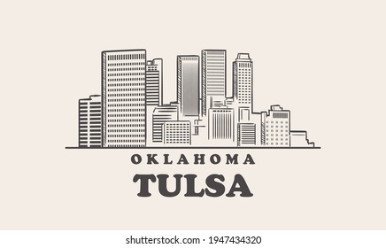 Skyline Tulsa, sketch dibujado en oklahoma